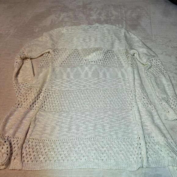 Love Ellie long white knit cardigan hoodie - Picture 7 of 8